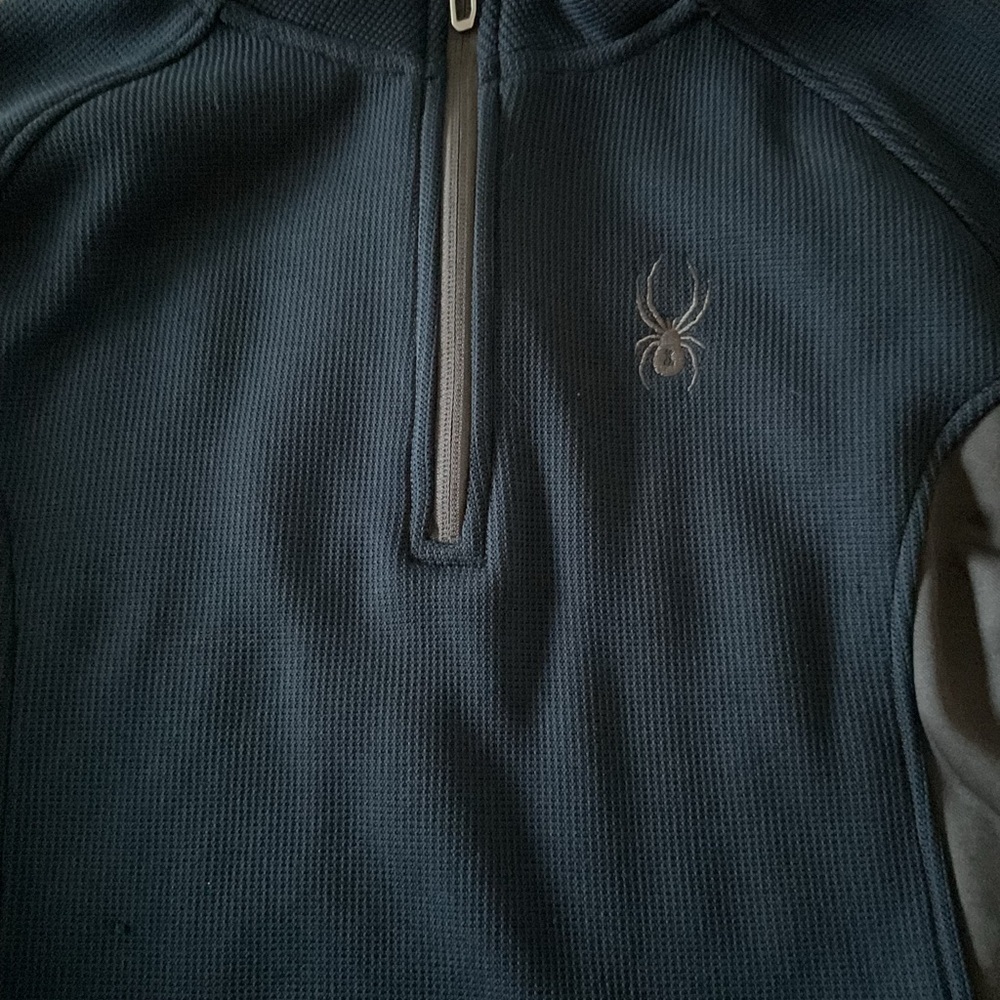 Spyder Navy and Gray Quarter-Zip Top size small - Picture 2 of 6